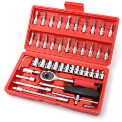 1/4-Inch Drive Socket Ratchet Wrench Socket Bit Combination Tools Kit For Auto Repairing & Household 1/4-Inch Drive Socket Ratchet Wrench Socket Bit Combination Tools Kit For Auto Repairing & Household