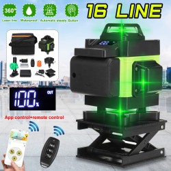 16 Lines Laser Level 3D Green Horizontal Vertical Line Laser Auto Self-Leveling Remote Control Indoor Outdoor Single Battery 16 Lines Laser Level 3D Green Horizontal Vertical Line Laser Auto Self-Leveling Remote Control Indoor Outdoor Single Battery
