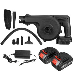 1600W Cordless Electric Air Blower Vacuum Dust Cleaner Leaf Blower Blowing & Suction Tool W/ 1/2 Battery 1600W Cordless Electric Air Blower Vacuum Dust Cleaner Leaf Blower Blowing & Suction Tool W/ 1/2 Battery