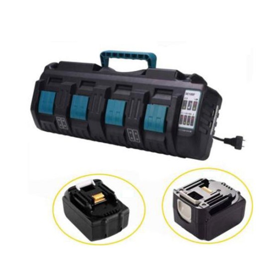 18V DC18SF 3A 4 Port Li-Ion Battery Charger for Makita 14.4V-18V BL1830 BL1840 BL1850 BL1860 BL1430 BL1440 BL1450 BL1460