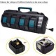 18V DC18SF 3A 4 Port Li-Ion Battery Charger for Makita 14.4V-18V BL1830 BL1840 BL1850 BL1860 BL1430 BL1440 BL1450 BL1460