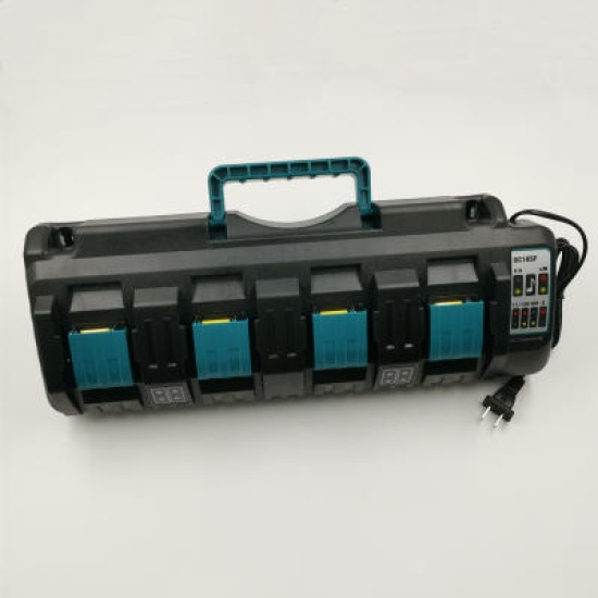 18V DC18SF 3A 4 Port Li-Ion Battery Charger for Makita 14.4V-18V BL1830 BL1840 BL1850 BL1860 BL1430 BL1440 BL1450 BL1460