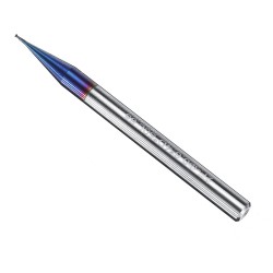 2 Flutes HRC65 Milling Cutter 0.4-0.9mm Nano Blue Coating Carbide End Mill