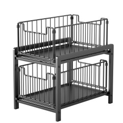 2-Story Kitchen Multifunctional Storage Rack Home Desktop Pull Type