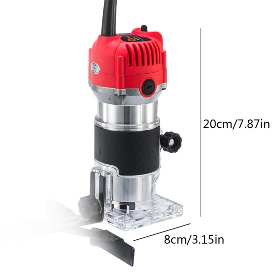 20000rpm Electric Hand Trimmer Router Wood Laminate Palm Joiners Working Cutting Tool