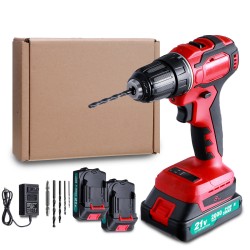 2000mAh 21+1N.M LED Cordless Electric Drill 2 Speeds Impact Drill W/ None/1pc/2pcs Battery 2000mAh 21+1N.M LED Cordless Electric Drill 2 Speeds Impact Drill W/ None/1pc/2pcs Battery