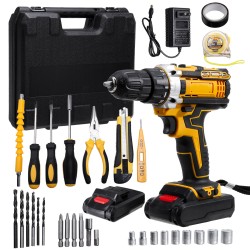 2000rpm 38Nm 21V Lithium Electric Impact Hammer Drill Wood Drilling Screwdrivers with Battery 2000rpm 38Nm 21V Lithium Electric Impact Hammer Drill Wood Drilling Screwdrivers with Battery