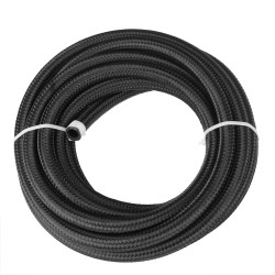20FT AN6 AN8 Fuel Hose Oil Gas Line Nylon Stainless Steel Braided Silver Black 20FT AN6 AN8 Fuel Hose Oil Gas Line Nylon Stainless Steel Braided Silver Black