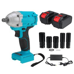 21V 520N.m Electric Cordless Impact Wrench 1/2inch Brushless Driver Drill W/ 1/2pcs Battery & 5pcs Sockets Also Adapted To Makita Battery 21V 520N.m Electric Cordless Impact Wrench 1/2inch Brushless Driver Drill W/ 1/2pcs Battery & 5pcs Sockets Also Adapted To Makita Battery