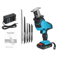 26V/88V 6000mAh/13000mAh Cordless Reciprocating Saw Electric Lithium Sabre Saw with 5 Saw Blades 26V/88V 6000mAh/13000mAh Cordless Reciprocating Saw Electric Lithium Sabre Saw with 5 Saw Blades