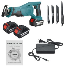288VF Cordless Reciprocating Saw Rechargeable Electric Recip Sabre Saw W/ 4pcs Blade & 2pcs Battery Wood Metal Plastic Sawing Tool 288VF Cordless Reciprocating Saw Rechargeable Electric Recip Sabre Saw W/ 4pcs Blade & 2pcs Battery Wood Metal Plastic Sawing Tool