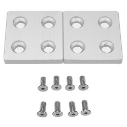 2Pcs 4040 Aluminum Profile End Cap Cover Plate Single/Double Holes 40*40 Double Slot Metal Cover For Aluminum Profiles 2Pcs 4040 Aluminum Profile End Cap Cover Plate Single/Double Holes 40*40 Double Slot Metal Cover For Aluminum Profiles