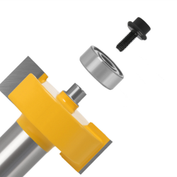 2Pcs T-slot Milling Cutter & Bearing 1/4inch 1/2inch 6mm 8mm Woodworking Tools