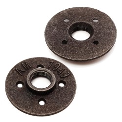 2pcs 3/4 Inch Black Malleable Iron Floor Flange Fitting Pipe NPT Antique Wall Flange Seat 2pcs 3/4 Inch Black Malleable Iron Floor Flange Fitting Pipe NPT Antique Wall Flange Seat