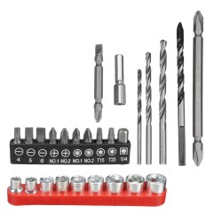 3 In 1 Electric Drill Kit 26Pcs For Hammer Drill Screwdriver Bits With Adapters Hole Drill 3 In 1 Electric Drill Kit 26Pcs For Hammer Drill Screwdriver Bits With Adapters Hole Drill