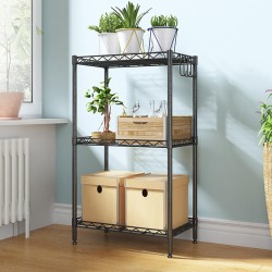 3-Tiers Carbon Steel Kitchen Rack Microwave Oven Storage Shelf Rack Holder Organizer 3-Tiers Carbon Steel Kitchen Rack Microwave Oven Storage Shelf Rack Holder Organizer