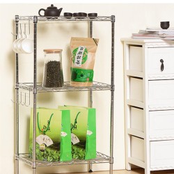 3-Tiers Carbon Steel Kitchen Rack Microwave Oven Storage Shelf Rack Holder Organizer 3-Tiers Carbon Steel Kitchen Rack Microwave Oven Storage Shelf Rack Holder Organizer