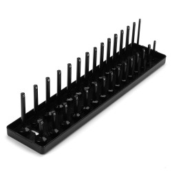 30 Slot 3/8 Inch Metric Socket Rack Storage Rail Tray Holder Shelf Organizer Machinery Parts 30 Slot 3/8 Inch Metric Socket Rack Storage Rail Tray Holder Shelf Organizer Machinery Parts