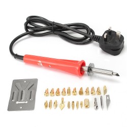 30W 220V/240V Wood Burning Iron Pen Set Kit Tips Pyrography Leather Crafts 30W 220V/240V Wood Burning Iron Pen Set Kit Tips Pyrography Leather Crafts