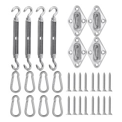 32Pcs Sun Shade Sail Accessories For Triangle Square Shade Sail Replacement Accessories 32Pcs Sun Shade Sail Accessories For Triangle Square Shade Sail Replacement Accessories
