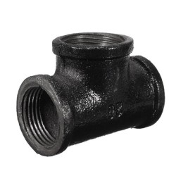3/4 Inch 3-Way Malleable Iron Threaded Cross Pipe Plumbing Fitting Connector 3/4 Inch 3-Way Malleable Iron Threaded Cross Pipe Plumbing Fitting Connector