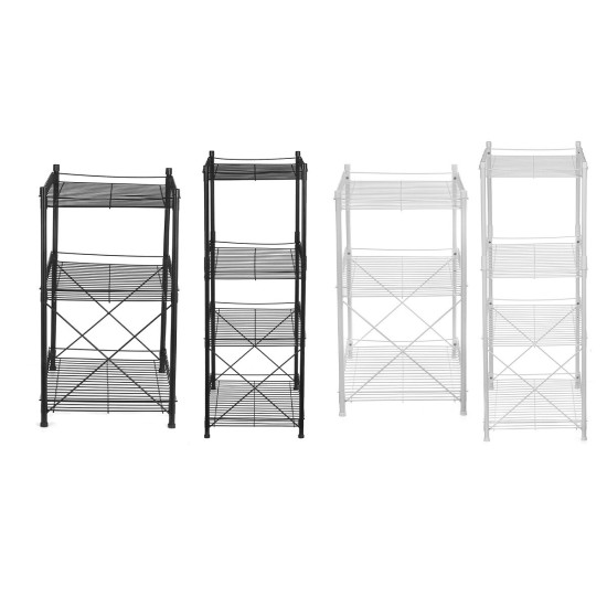 3/4 Kitchen Storage Rack Floor Multi-layer Storage Rack Household Steel Frame Basket Storage Rack Shelf