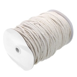 3/4/5/6mm Natural White Braided Wire Cotton Twisted Cord Rope DIY Craft Macrame String 3/4/5/6mm Natural White Braided Wire Cotton Twisted Cord Rope DIY Craft Macrame String