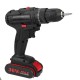 36V Cordless Electric Impact Hammer LED Light Drill Screwdriver With 2 Battery Household Power Tools