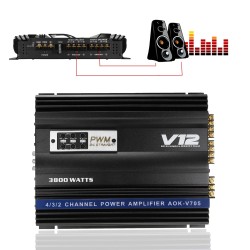 3800W RMS 4 Channel 4 Ohm Powerful Car Audio Power Stereo Amplifier Amp 3800W RMS 4 Channel 4 Ohm Powerful Car Audio Power Stereo Amplifier Amp