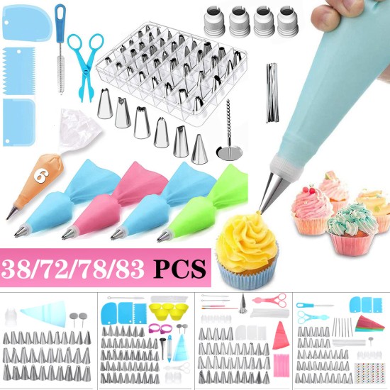 38/72/78/83 PCS Cake Decorating Supplies Kits Pastry Supplies DIY Tools