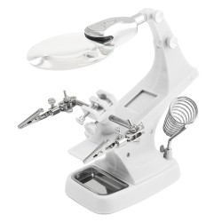 3X/4.5X Helping Hand Soldering Welding Stand Magnifier LED With Alligator Clip 3X/4.5X Helping Hand Soldering Welding Stand Magnifier LED With Alligator Clip