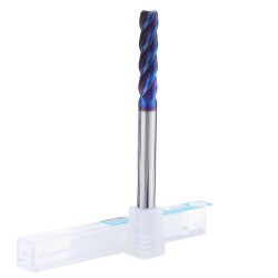 4 Flutes R0.5 Ball Nose Milling Cutter HRC60 Tungsten Carbide NACO Coated Milling Cutter