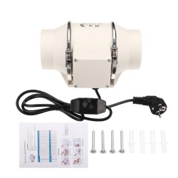4 Inch 45W Exhaust Fan Adjustable Speed Duct Fan Garden Farmland Window Airflow Boost Air Ventilator Pipe Ventilation Extractor 4 Inch 45W Exhaust Fan Adjustable Speed Duct Fan Garden Farmland Window Airflow Boost Air Ventilator Pipe Ventilation Extractor