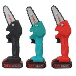 4 inch 88VF 1080W Electric Cordless Chain Saw Chainsaw Handheld Woodworking W/ Battery Kit 4 inch 88VF 1080W Electric Cordless Chain Saw Chainsaw Handheld Woodworking W/ Battery Kit