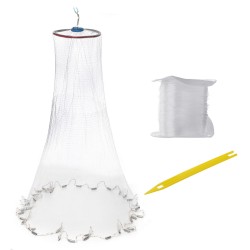 4.2M 14FT Hand Easy Throw Manual Fishing Net Spin Bait Casting Nylon Line Sinker 4.2M 14FT Hand Easy Throw Manual Fishing Net Spin Bait Casting Nylon Line Sinker