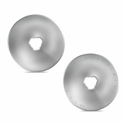 45mm Round Rotary Cutter Sewing Quilting Roller Fabric Cutting Tool + 10x Bllades 45mm Round Rotary Cutter Sewing Quilting Roller Fabric Cutting Tool + 10x Bllades