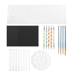 46Pcs Mandala Dotting Tools Rock Painting Kit Dot Art Pen Paint DIY Nail Stencil 46Pcs Mandala Dotting Tools Rock Painting Kit Dot Art Pen Paint DIY Nail Stencil