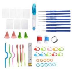 47PCS Weaving Tools Knitting Tool Kit Crochet Needle Hook With Box Sewing Sets 47PCS Weaving Tools Knitting Tool Kit Crochet Needle Hook With Box Sewing Sets