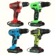 48V 2 Speed Cordless Electric Screwdriver Drill LED Rechargeable Waterproof Electric Power Dirver Drill With 2 Battery