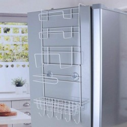5 Layer Multipurpose Fridge Wall Storage Rack Multi-layer Kitchen Organize Shelf 5 Layer Multipurpose Fridge Wall Storage Rack Multi-layer Kitchen Organize Shelf