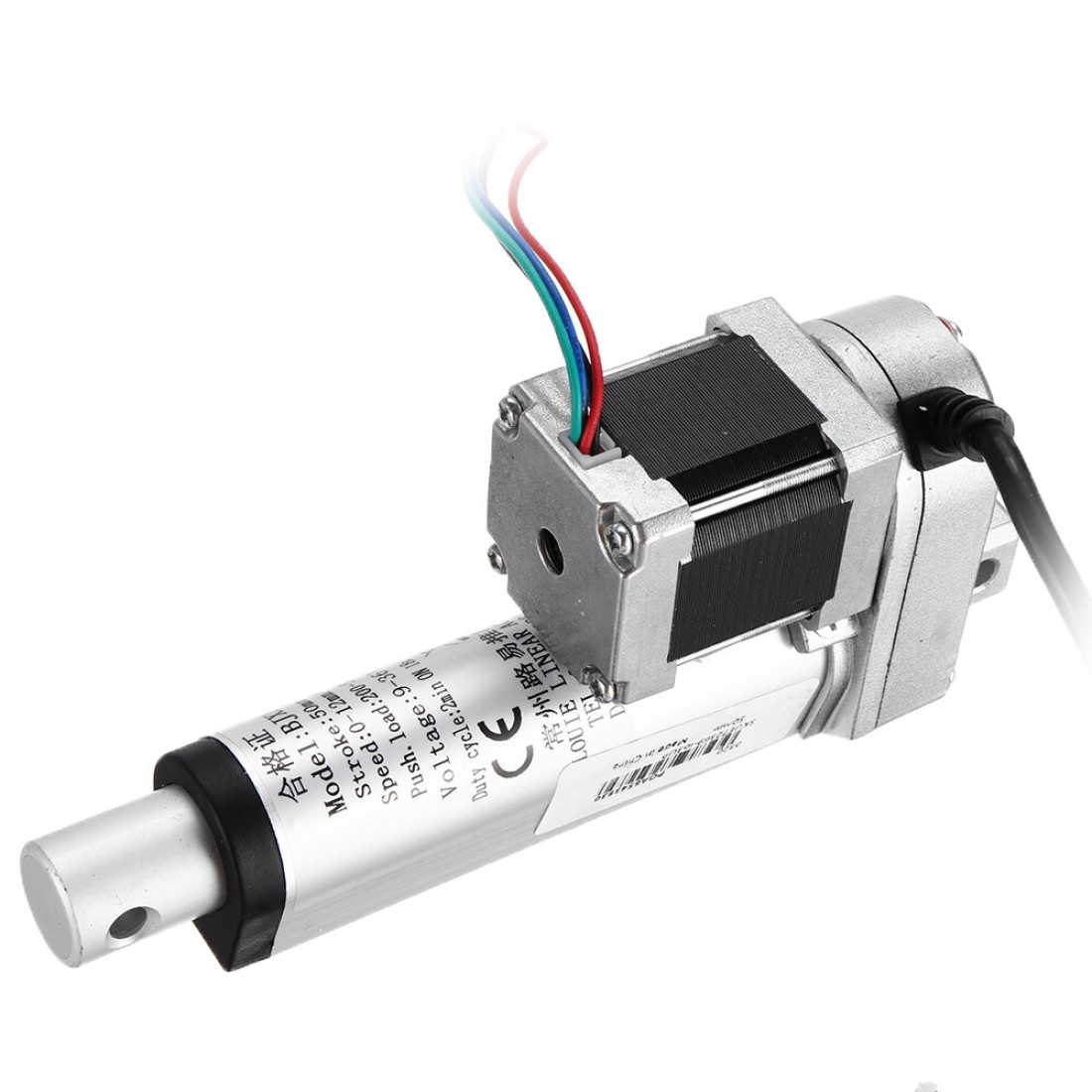 500N 7mm/s Adjustable Linear Actuator DC 9-36V Stepper Motor Linear ...