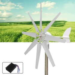 500W 12V/24V Wind Turbine 8 Leaves With Controller White Wind Generator 500W 12V/24V Wind Turbine 8 Leaves With Controller White Wind Generator