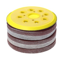 50pcs 125mm 60-240 Grit Sanding Sheet 8 Hole Pads Sandpaper with Polishing Pad 50pcs 125mm 60-240 Grit Sanding Sheet 8 Hole Pads Sandpaper with Polishing Pad