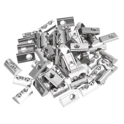 50pcs 40 Series T Slot Elastic Nut Round Roll Spring Nut for 40 Series Aluminum Profile 50pcs 40 Series T Slot Elastic Nut Round Roll Spring Nut for 40 Series Aluminum Profile