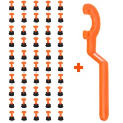 50pcs Flat Ceramic Floor Wall Construction Tools Reusable Tile Leveling System Kittile Kit 50pcs Flat Ceramic Floor Wall Construction Tools Reusable Tile Leveling System Kittile Kit