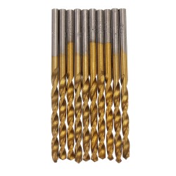 50pcs Titanium Coated High Speed Steel Twist Drill Bit1/1.5/2/2.5/3mm Twist Drill BitWoodworking