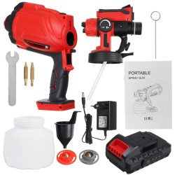 550W Cordless Electric Spray Guns 800ML Lighting Paint Sprayer Wood Wall Fences Painting Tool W/ Battery 550W Cordless Electric Spray Guns 800ML Lighting Paint Sprayer Wood Wall Fences Painting Tool W/ Battery