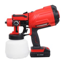 550W Cordless Electric Spray Guns 800ML Lighting Paint Sprayer Wood Wall Fences Painting Tool W/ Battery 550W Cordless Electric Spray Guns 800ML Lighting Paint Sprayer Wood Wall Fences Painting Tool W/ Battery