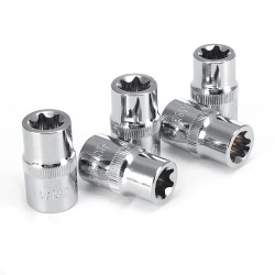 5PCS 1/2 Inch Socket Wrench Kit E10-E24 Plum Blossom Bolt Auto Repair Sleeve Set 5PCS 1/2 Inch Socket Wrench Kit E10-E24 Plum Blossom Bolt Auto Repair Sleeve Set
