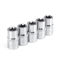 5PCS 1/2 Inch Socket Wrench Kit E10-E24 Plum Blossom Bolt Auto Repair Sleeve Set 5PCS 1/2 Inch Socket Wrench Kit E10-E24 Plum Blossom Bolt Auto Repair Sleeve Set